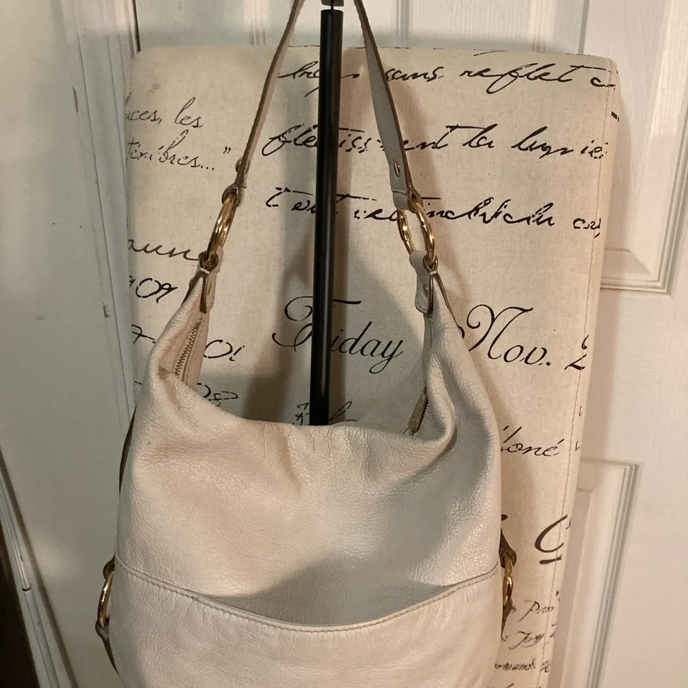MICHAEL KORS HOBO LEATHER SHOULDERBAG TOTE Satchel MK SIGNATURE